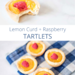 Lemon curd and raspberry tartlets