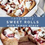 raspberry sweet rolls with lemon glaze
