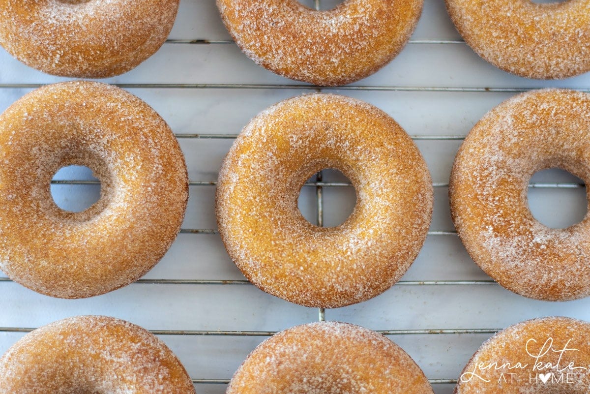 Light and fluffy baked pumpkin spice donuts are a perfect fall breakfast and healthier than the fried type!