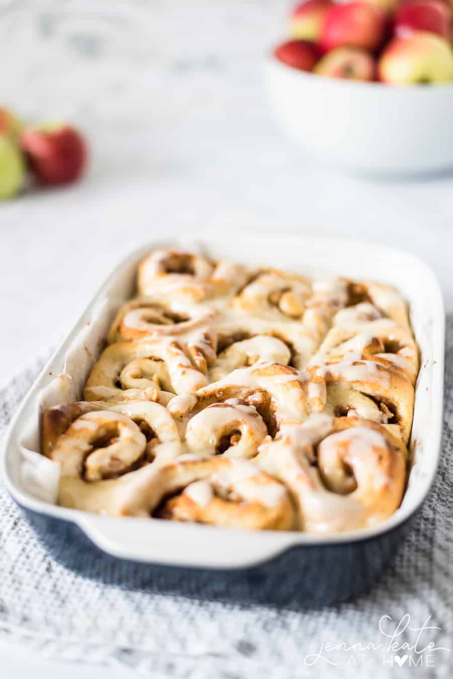 Cinnamon roll with apple pie filling. Say bye to Pillsbury and hello to homemade!