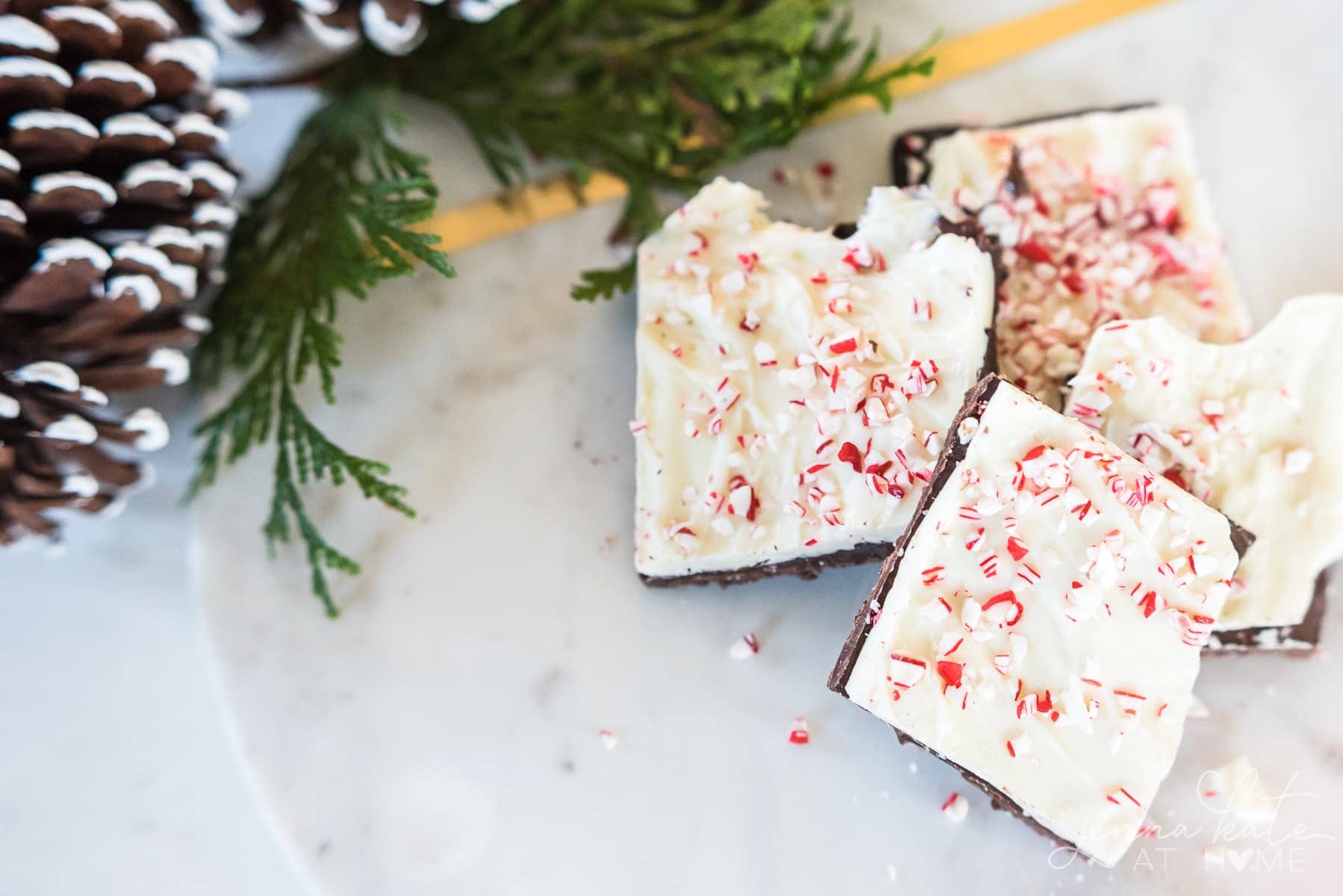 How to make your own peppermint bark with Ghiradelli chocolate bakig bars