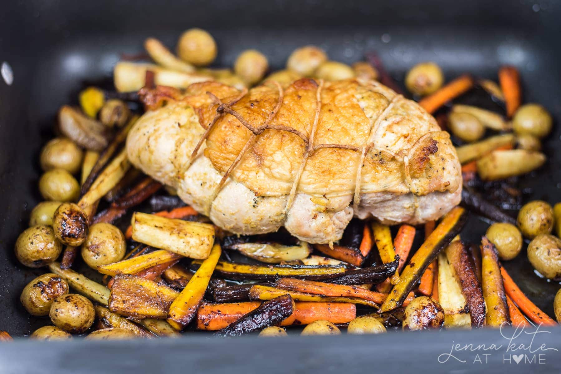 Tender and juicy turkey breast roasted with mixed vegetables is the perfect Thanksgiving dinner for 4