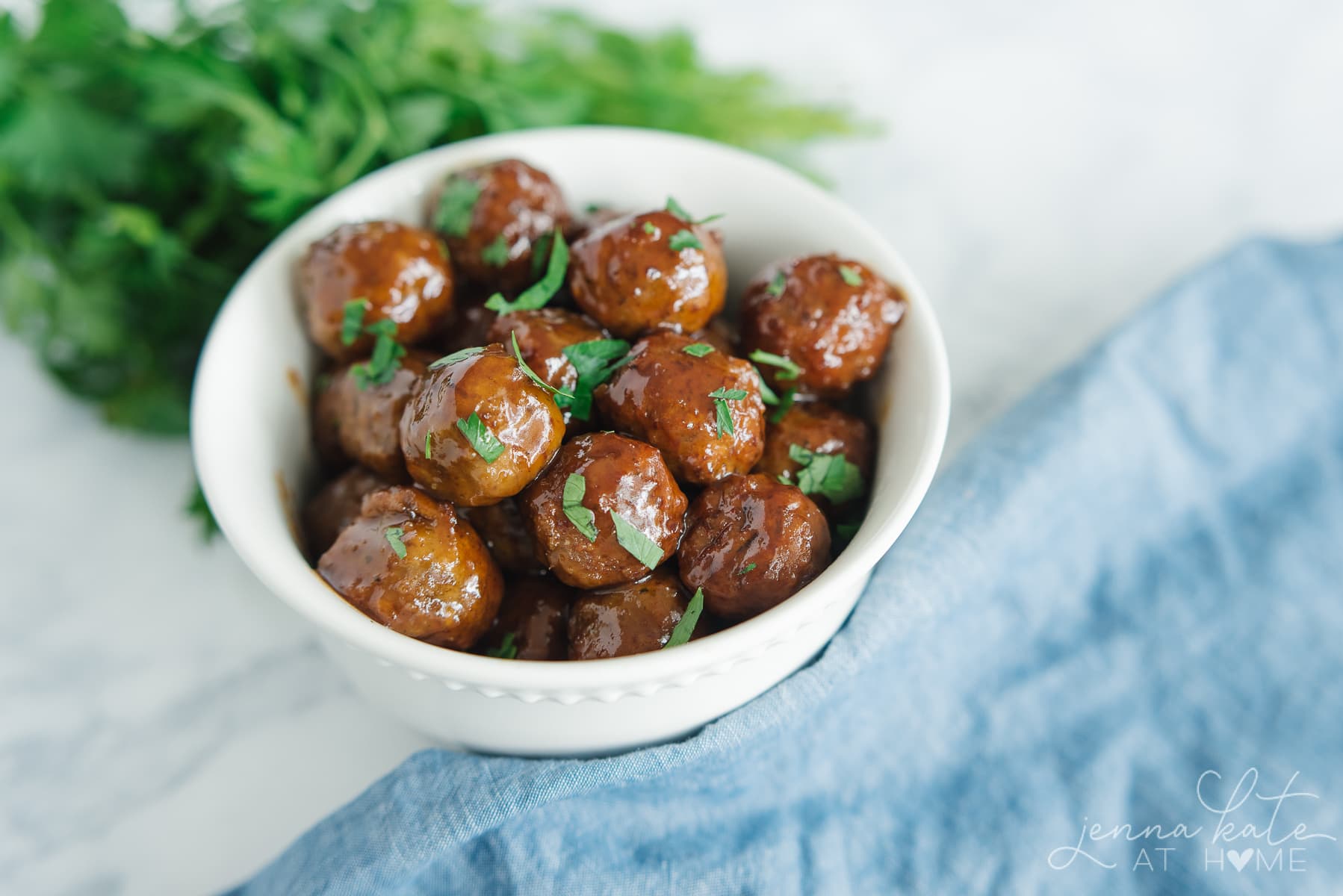 Honey BBQ meatballs pair well with a red blend wine