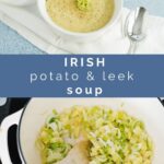 Irish potato and leek soup pin