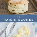 raisin scones pin image