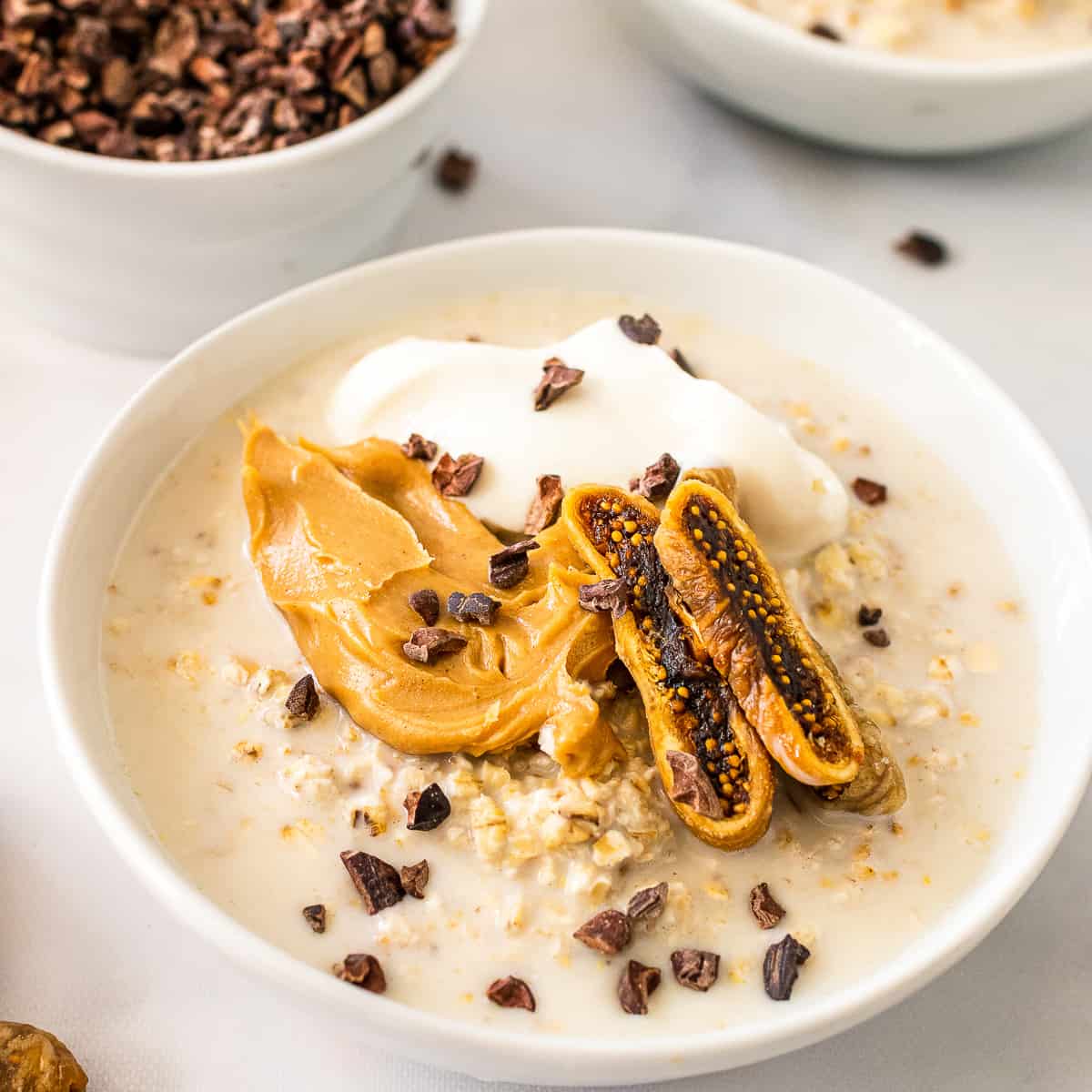 Peanut Butter and Cacao Overnight Oats