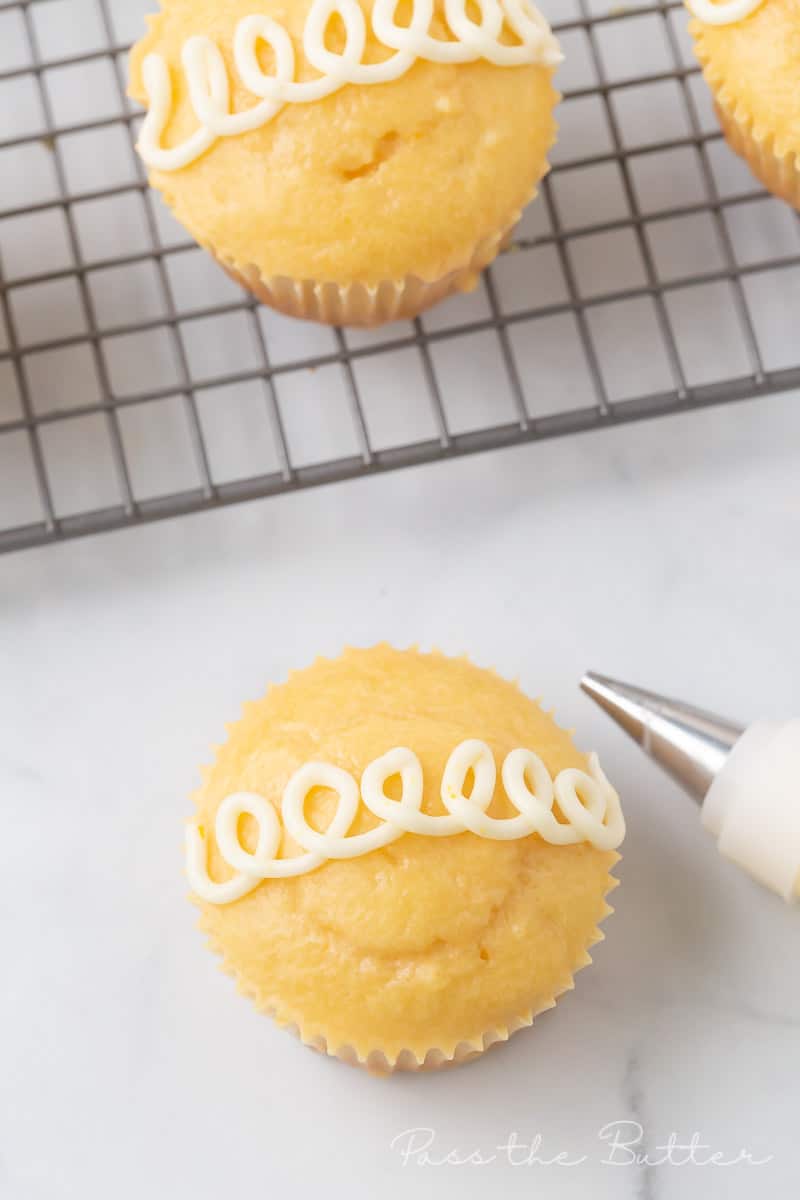 cupcakes with the signature Hostess swirls on top