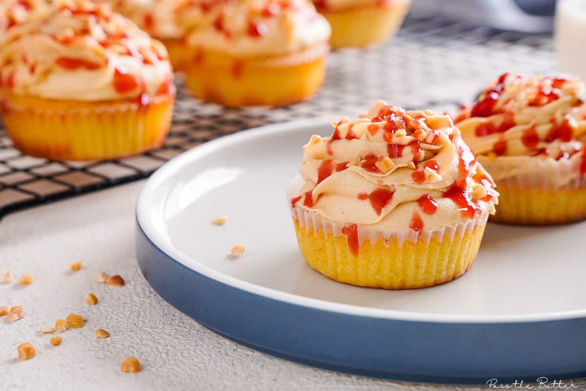 Peanut Butter And Jelly Cupcakes